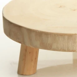 Wooden Footed Round Wooden Table Centrepiece Large Online
