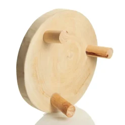 Wooden Footed Round Wooden Table Centrepiece Large Online