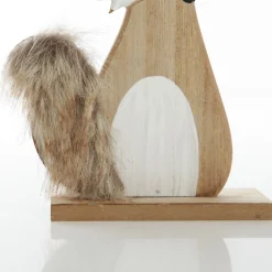 Wooden Fox Ornament with Bushy Tail Cheap