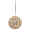 Wooden Lightup Star Cut out Tree Decoration Fashion