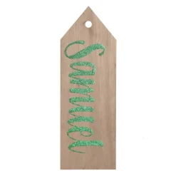 Wooden Stocking or Santa Sack Name Tag Cheap