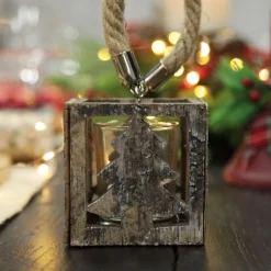 Wooden Tree Votive Candle Box Online